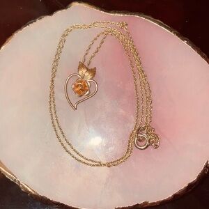 1980's Vintage Krementz Rose Gold Necklace